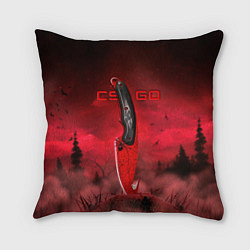 Подушка квадратная CS GO Crimson Web Gut Knife, цвет: 3D-принт