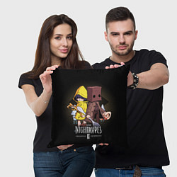 Подушка квадратная LITTLE NIGHTMARES 2, цвет: 3D-принт — фото 2
