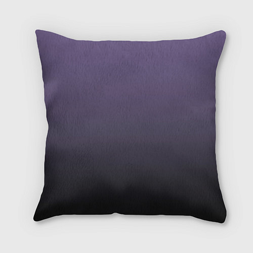 Подушка квадратная Черный кот на фиолетовом / 3D-принт – фото 2