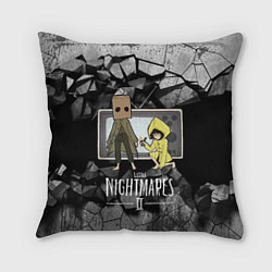 Подушка квадратная Little Nightmares 2, цвет: 3D-принт