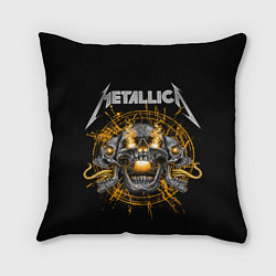 Подушка квадратная Metallica, цвет: 3D-принт