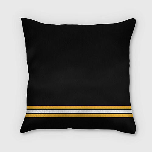 Подушка квадратная Бостон Брюинз Форма1 / 3D-принт – фото 2