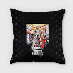 Подушка квадратная Grand Theft Auto five, цвет: 3D-принт