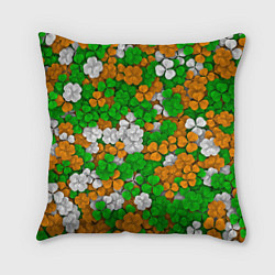 Подушка квадратная Ирландский клевер, цвет: 3D-принт