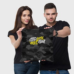 Подушка квадратная GLHF ГЛХФ Камуфляж, цвет: 3D-принт — фото 2