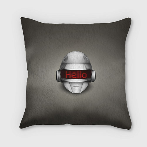 Подушка квадратная Daft Punk Hello / 3D-принт – фото 2
