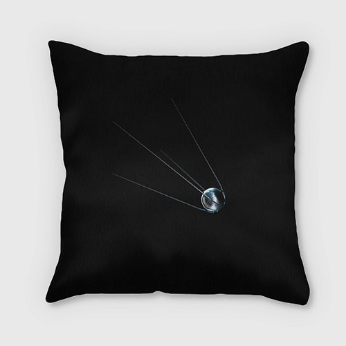 Подушка квадратная Первый космический спутник / 3D-принт – фото 2