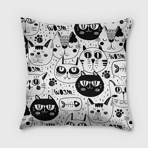 Подушка квадратная Кошки / 3D-принт – фото 2