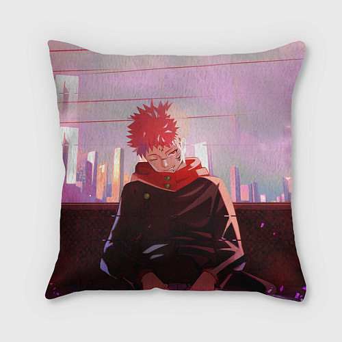 Подушка квадратная JUJUTSU KAISEN МАГИЧЕСКАЯ БИ / 3D-принт – фото 2