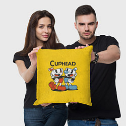 Подушка квадратная CUPHEAD, цвет: 3D-принт — фото 2