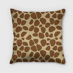 Подушка квадратная Шкура жирафа, цвет: 3D-принт
