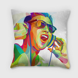 Подушка квадратная Слушаем Музыку, цвет: 3D-принт