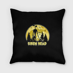 Подушка квадратная Siren Head Yellow Moon, цвет: 3D-принт