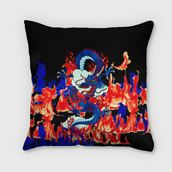Подушка квадратная Огненный Дракон, цвет: 3D-принт