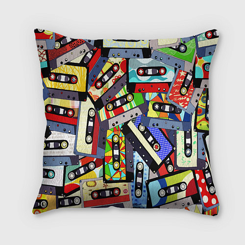 Подушка квадратная Daft Punk Records / 3D-принт – фото 2