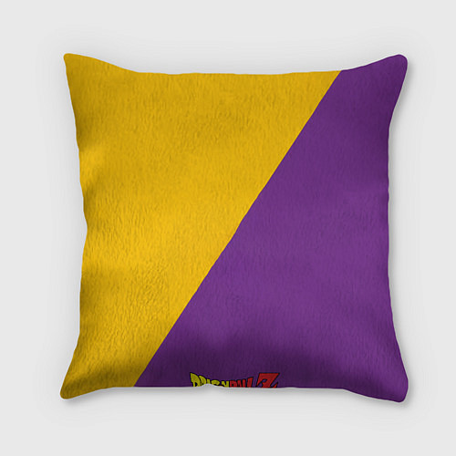 Подушка квадратная Yellow vs purple / 3D-принт – фото 2