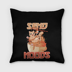 Подушка квадратная Send noods, цвет: 3D-принт