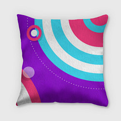 Подушка квадратная Абстрактные круги, цвет: 3D-принт