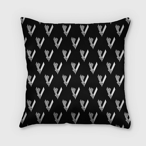 Подушка квадратная Викинги Лого Паттерн Vikings Pattern Z / 3D-принт – фото 2