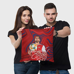 Подушка квадратная Henrikh Mkhitaryan Arsenal, цвет: 3D-принт — фото 2