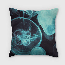 Подушка квадратная Медуза, цвет: 3D-принт