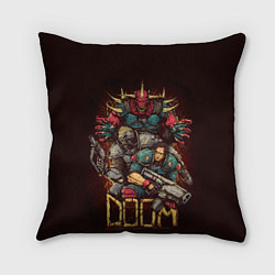 Подушка квадратная DOOM, цвет: 3D-принт