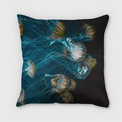Подушка квадратная Медузы, цвет: 3D-принт