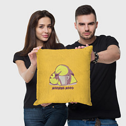 Подушка квадратная Pikachu morning mood, цвет: 3D-принт — фото 2