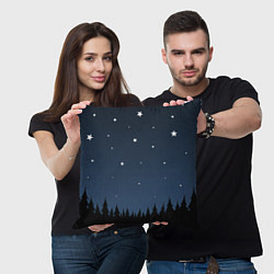 Подушка квадратная Ночное небо, цвет: 3D-принт — фото 2