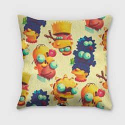 Подушка квадратная Crazy Simpsons, цвет: 3D-принт