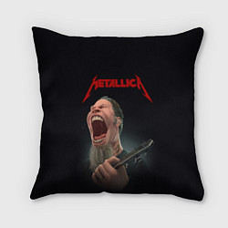 Подушка квадратная James Alan Hetfield METALLICA Z, цвет: 3D-принт