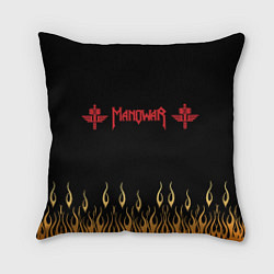 Подушка квадратная Manowar, цвет: 3D-принт