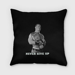 Подушка квадратная Never give up