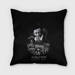 Подушка квадратная JOHNNY CASH, цвет: 3D-принт