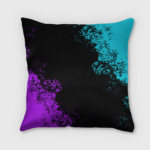 Подушка квадратная НЕОНОВЫЙ СИРЕНОГОЛОВЫЙ / 3D-принт – фото 2