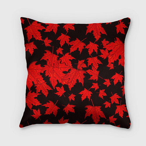 Подушка квадратная Осенние листья / 3D-принт – фото 2