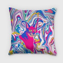 Подушка квадратная Floppa Art, цвет: 3D-принт