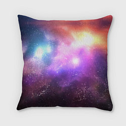 Подушка квадратная Космос, сияние и звезды, цвет: 3D-принт