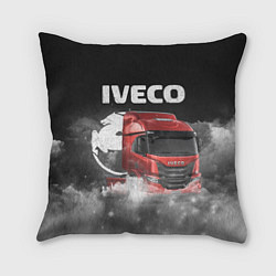 Подушка квадратная Iveco truck, цвет: 3D-принт