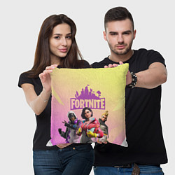Подушка квадратная Fortnite Squad, цвет: 3D-принт — фото 2