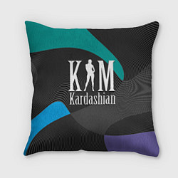 Подушка квадратная Ким Кардашьян, цвет: 3D-принт