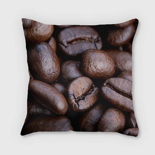 Подушка квадратная Кофейные зёрна / 3D-принт – фото 2