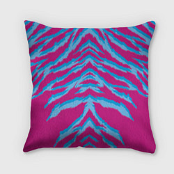 Подушка квадратная Неоновая шкура тигра, цвет: 3D-принт