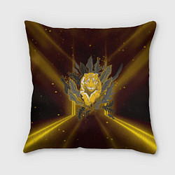 Подушка квадратная Золотой тигр 2022, цвет: 3D-принт