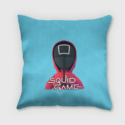 Подушка квадратная Squid game квадрат - Игра в кальмара, цвет: 3D-принт