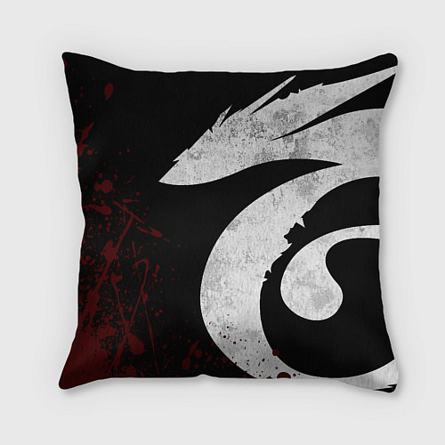 Подушка квадратная GARENA FREE FIRE, ЛОГО ИГРЫ ДРАКОН / 3D-принт – фото 2