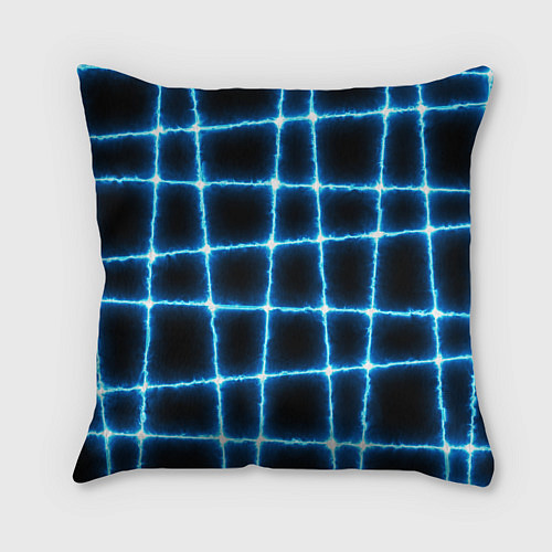 Подушка квадратная Неоновая искра / 3D-принт – фото 2