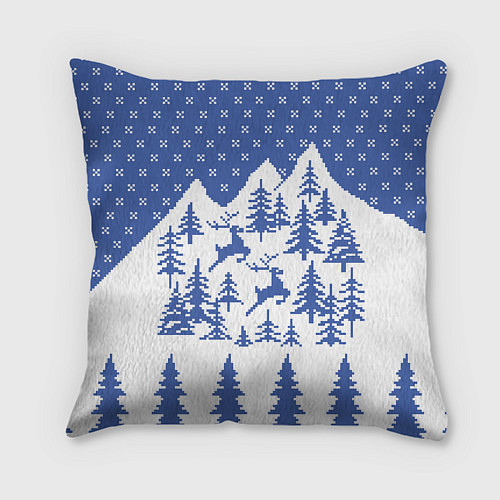 Подушка квадратная Горные Олени / 3D-принт – фото 2