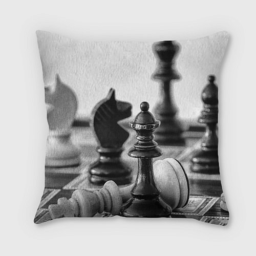 Подушка квадратная Шах и мат Шахматы / 3D-принт – фото 2