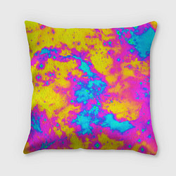 Подушка квадратная Яркая абстракция космических красок, цвет: 3D-принт